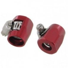 Collier de serrage pour durite/flexible d'essence du type Econ-o-fit, rouge, la paire