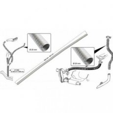Luchtfilter/kachel slang aluminium Ø 25 x 600-900 mm
