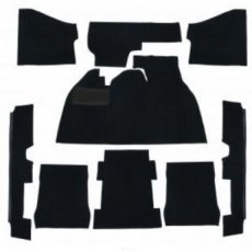 537 Bouclé interieur tapijtset 9-delig zwart